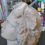 La testa ritrovata della scultura Autunno della Villa di Scornio a Pistoia