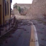 Mura crollate in zona porta Leone foto tratta da Facebook