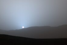 Il sole tramonta su Marte ripresa dal Curiosity MD Nasa public domain