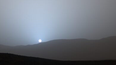 Il sole tramonta su Marte ripresa dal Curiosity MD Nasa public domain
