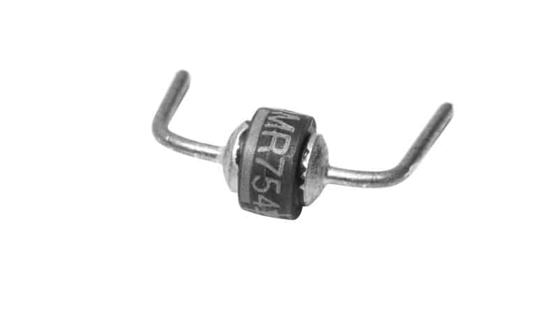 electronic component power rectifier diode on white background