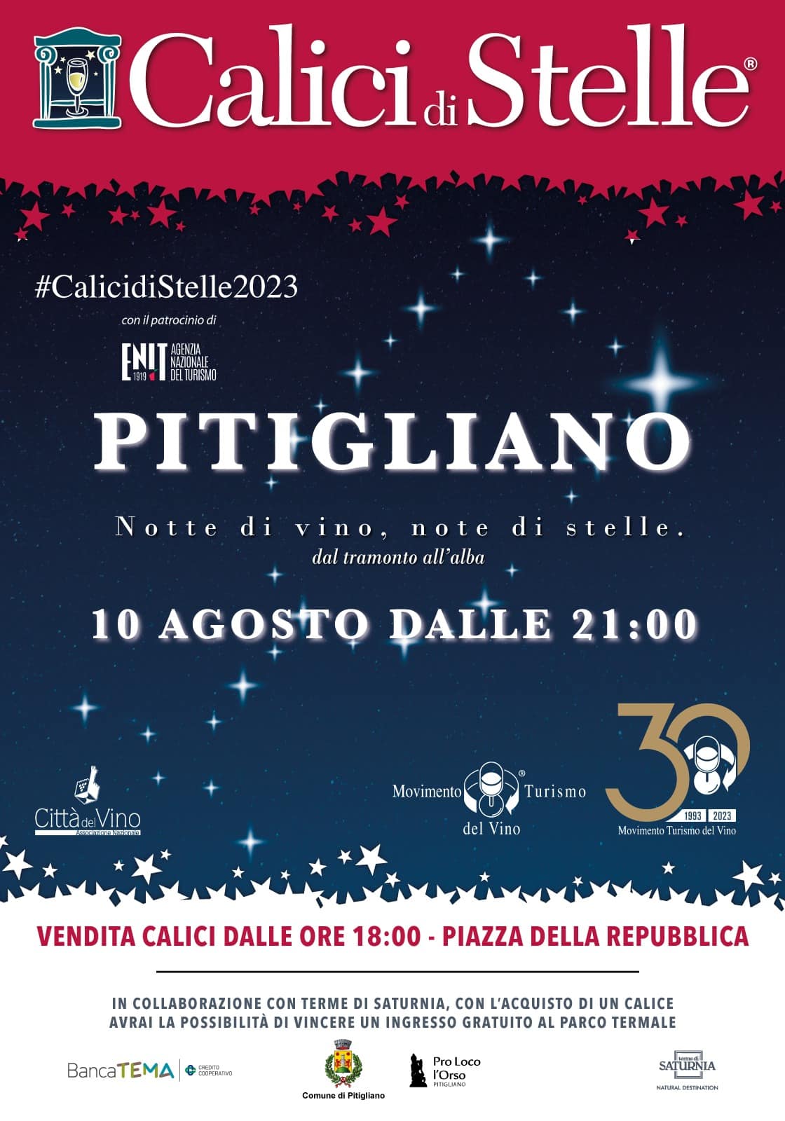 Vino, giovedì 10 agosto torna Calici di Stelle a Pitigliano - Toscana News