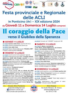 Acli Arezzo Locandina Festa Provinciale 2024