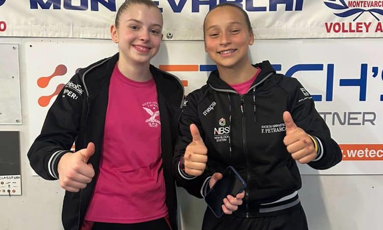 Ginnastica Petrarca Vittoria Bianchini e Giulia Borgogni Montevarchi 1