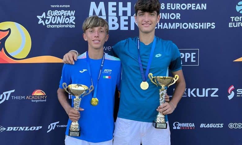 Tennis Giotto Gribaldo e Ciurnelli titolo europeo 1